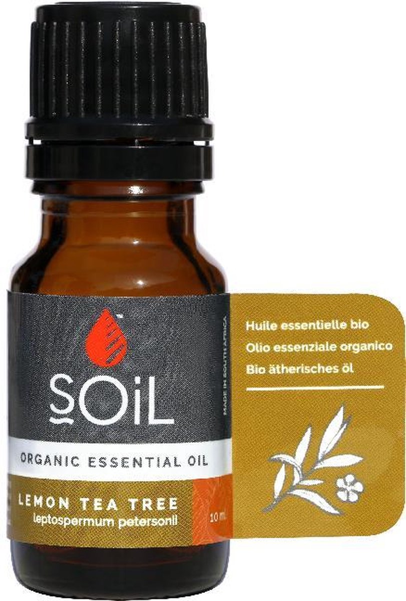 Soil - Biologische Etherische Lemon Tea Tree Olie - 10 Ml - Leptospermum Petersonnii