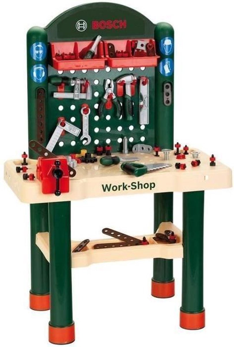 KLEIN - Bosch Work-Shop werkbank met elektronische schroevendraaier en te monteren voertuig