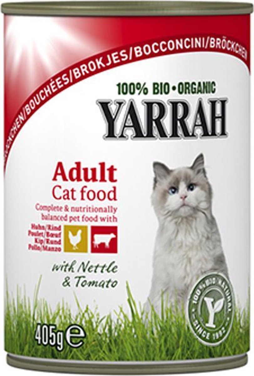 Yarrah Brokjes Biologisch - Kip & Rund - 6 x 405 g