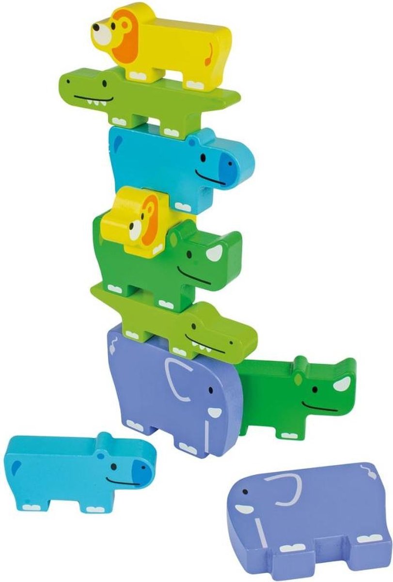 Houten stapelspel dieren