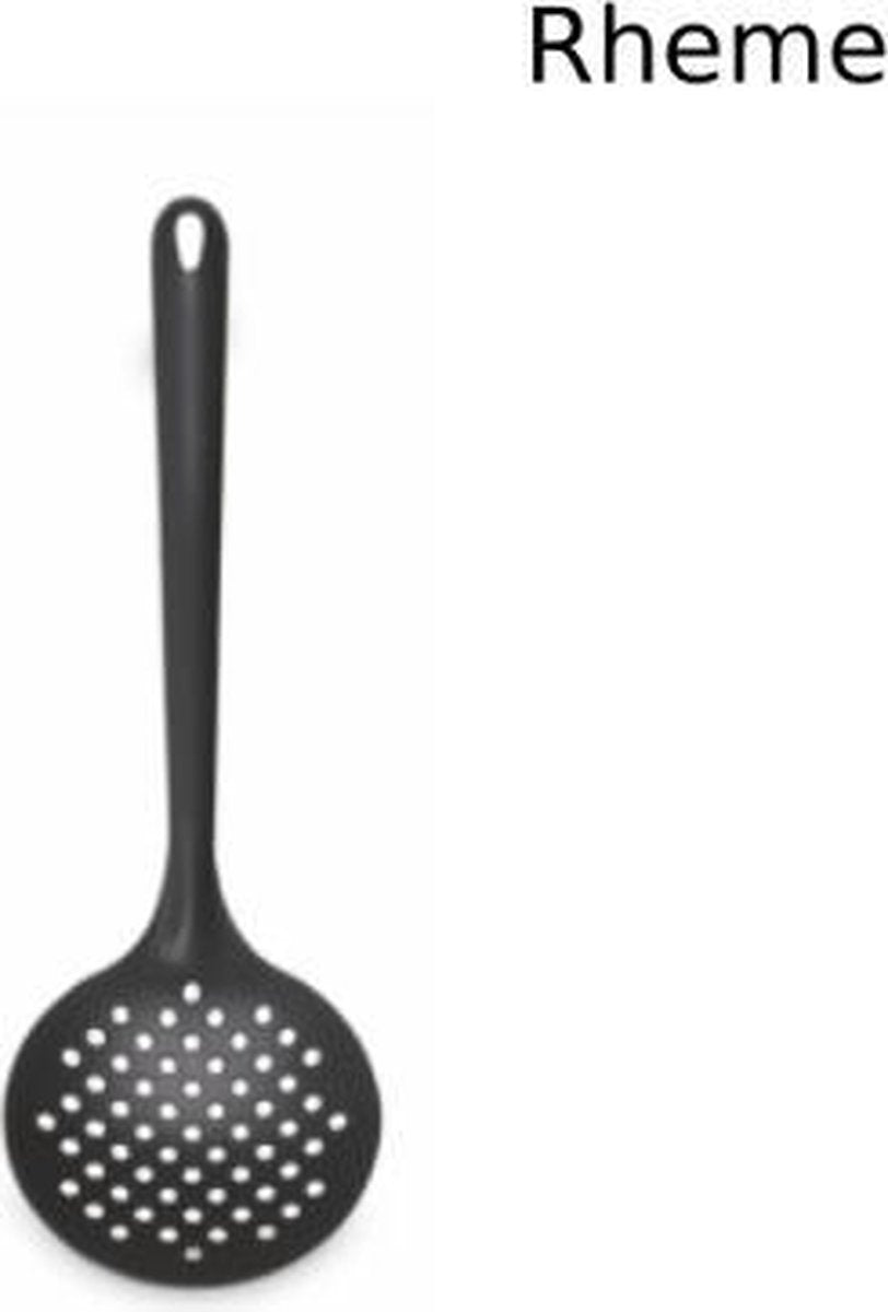 Schuimspaan - Kunststof - Anti Kras - 33 cm - Zwart - Rheme