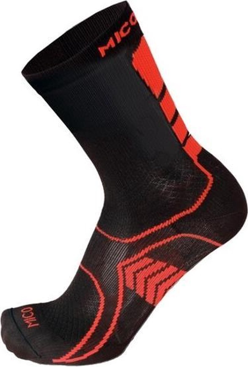 Mico Bike hoge wielrensok zwart/rood M