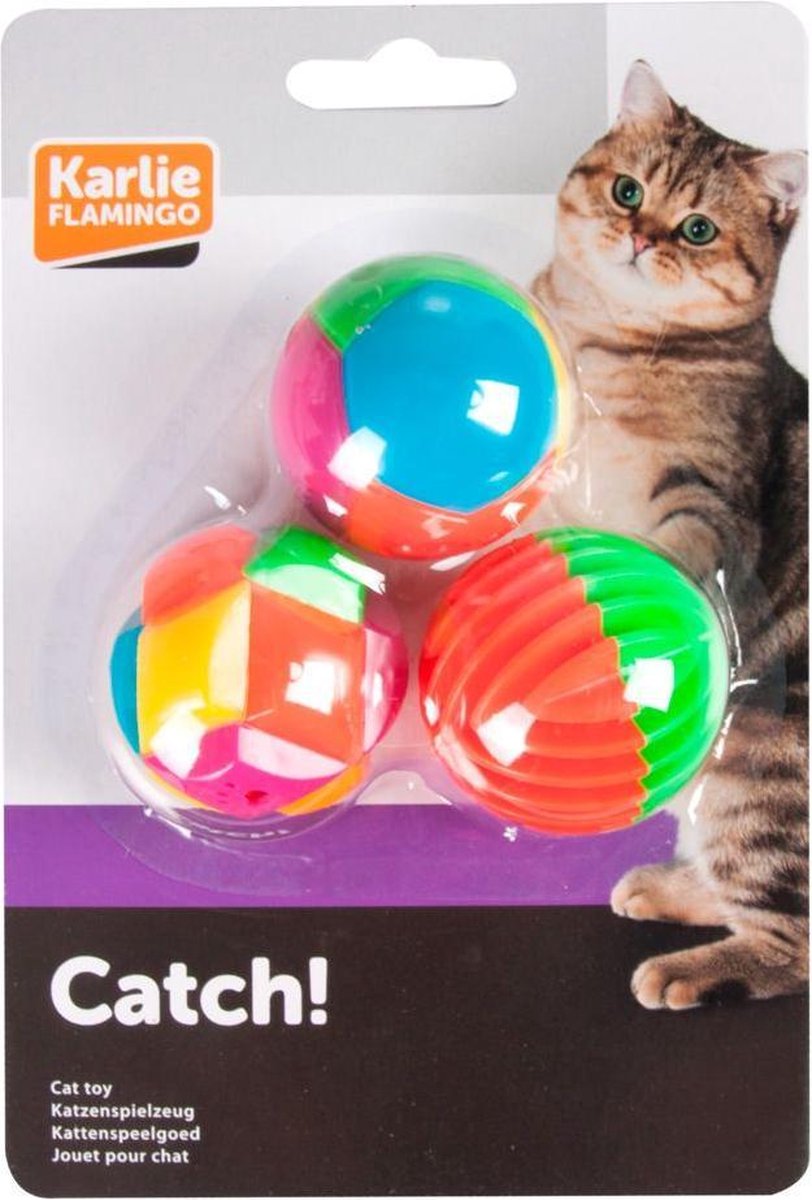 Cat toy plastic ball 3 pcs.