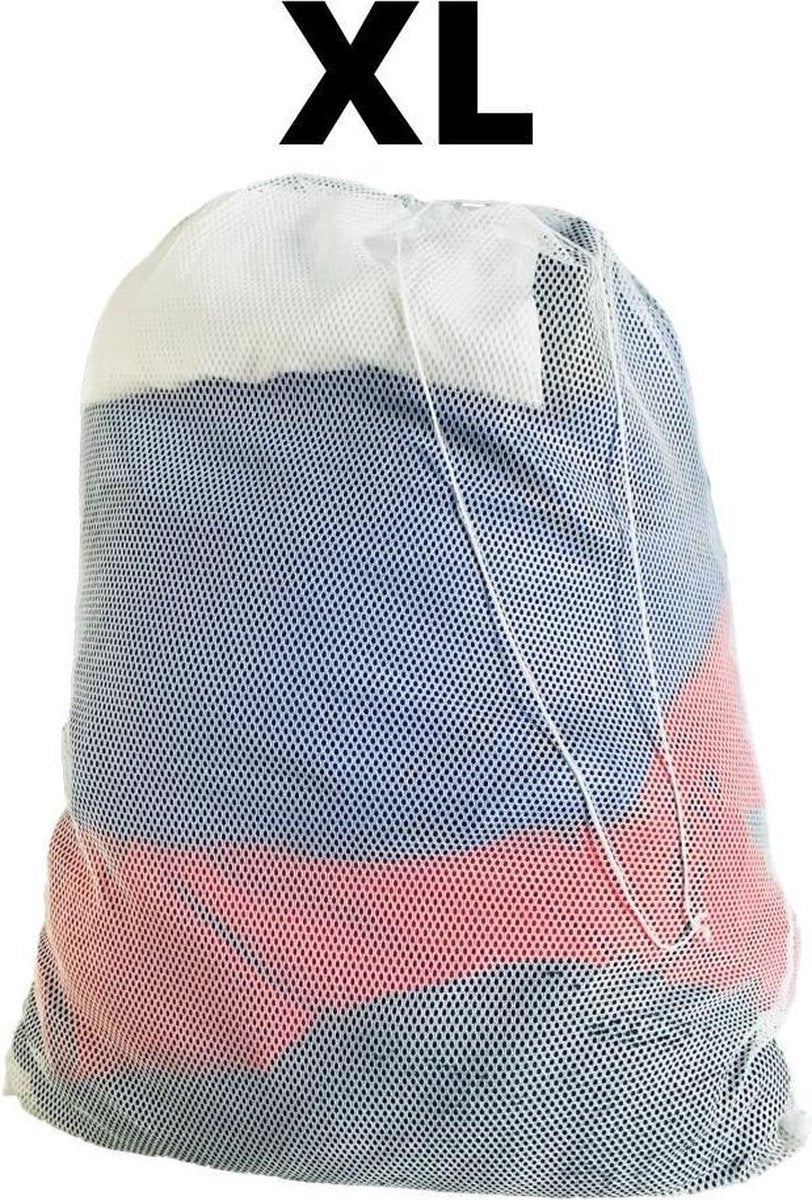 Orange85 Waszak - Groot - XL - 60 x 90 CM - Wit - Treksysteem - Trekbandsluiting - Laundry bag - Wasnet wasmachine - Bedrijfskleding - Polyester