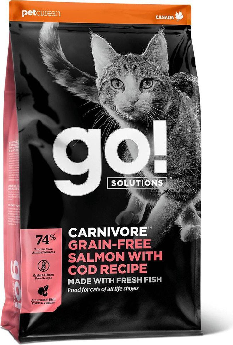 GO! SOLUTIONS CARNIVORE Graanvrije Zalm + Kabeljauwrecept 7.3kg