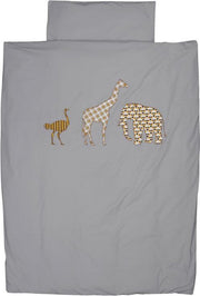 Taftan - Dekbedovertrek - Safari - 100 x 135 cm - grijs / geel