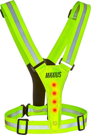 LED Safer Sport vest - 3 verschillende lichtmodus - met Reflectie strepen - Verstelbaar op iedere maat - One Size - Maxius