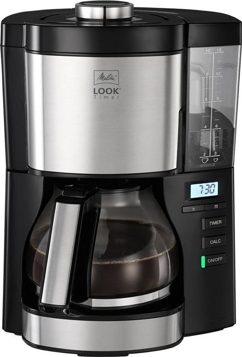 Melitta 1025-08 Look Timer Koffiezetapparaat Zwart/RVS