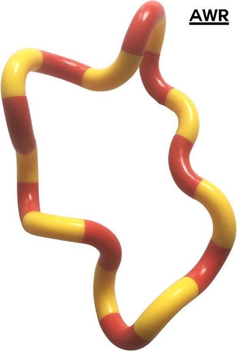 Hoogwaardige Tangl Fidget / Tangl Toy | Anti Stress Fidget | Bekend Van TikTok | Geel-Rood