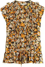 Summum - Top - Bloemenprint - Oker - 36