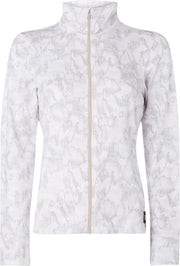 Old Stuff Sporttrui All Over Print Full Zip Clime - White Aop W/ Brown Or Beige - Xs