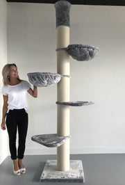 Krabpaal voor grote katten Maine Coon Tower Licht grijs plafond van RHRQuality