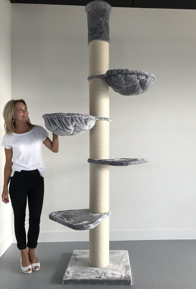 Krabpaal voor grote katten Maine Coon Tower Licht grijs plafond van RHRQuality