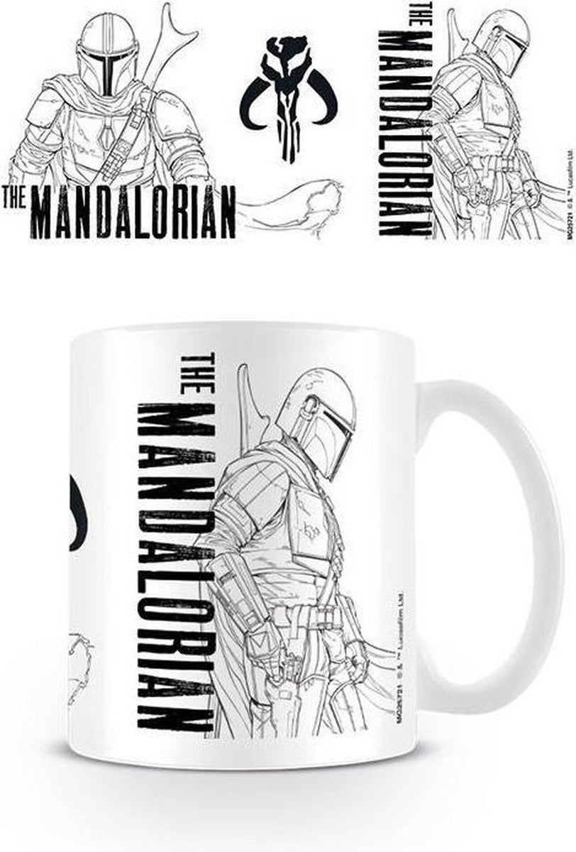 Star Wars The Mandalorian Line Art Mok