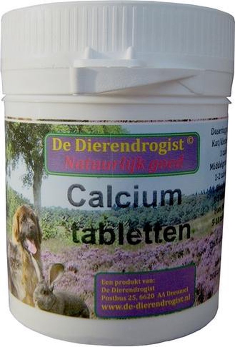 Dierendrogist calcium tabletten - 100 stuks - 1 stuks