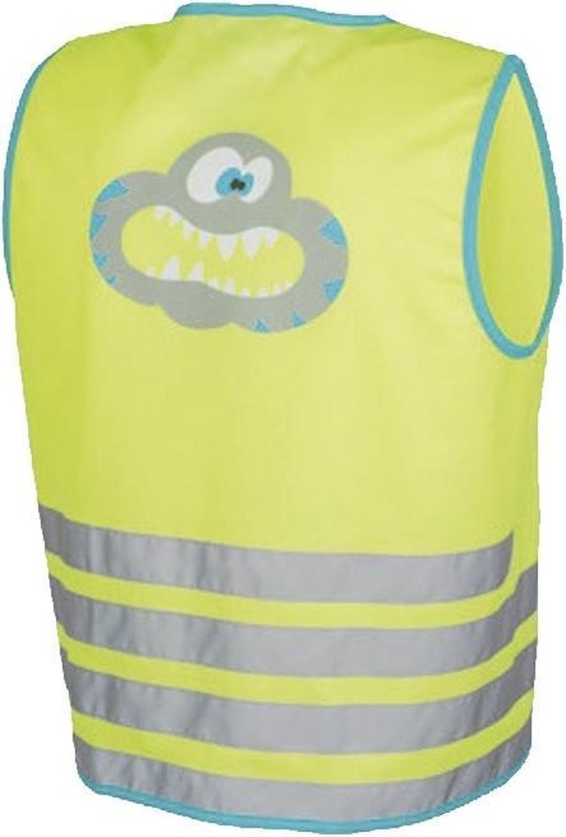 Wowow Veiligheidshesje Crazy Monster Junior Polyester Geel Mt S
