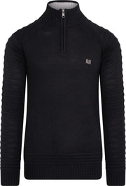 Mezaguz Heren Trui Fijn gebreid Black-XXL