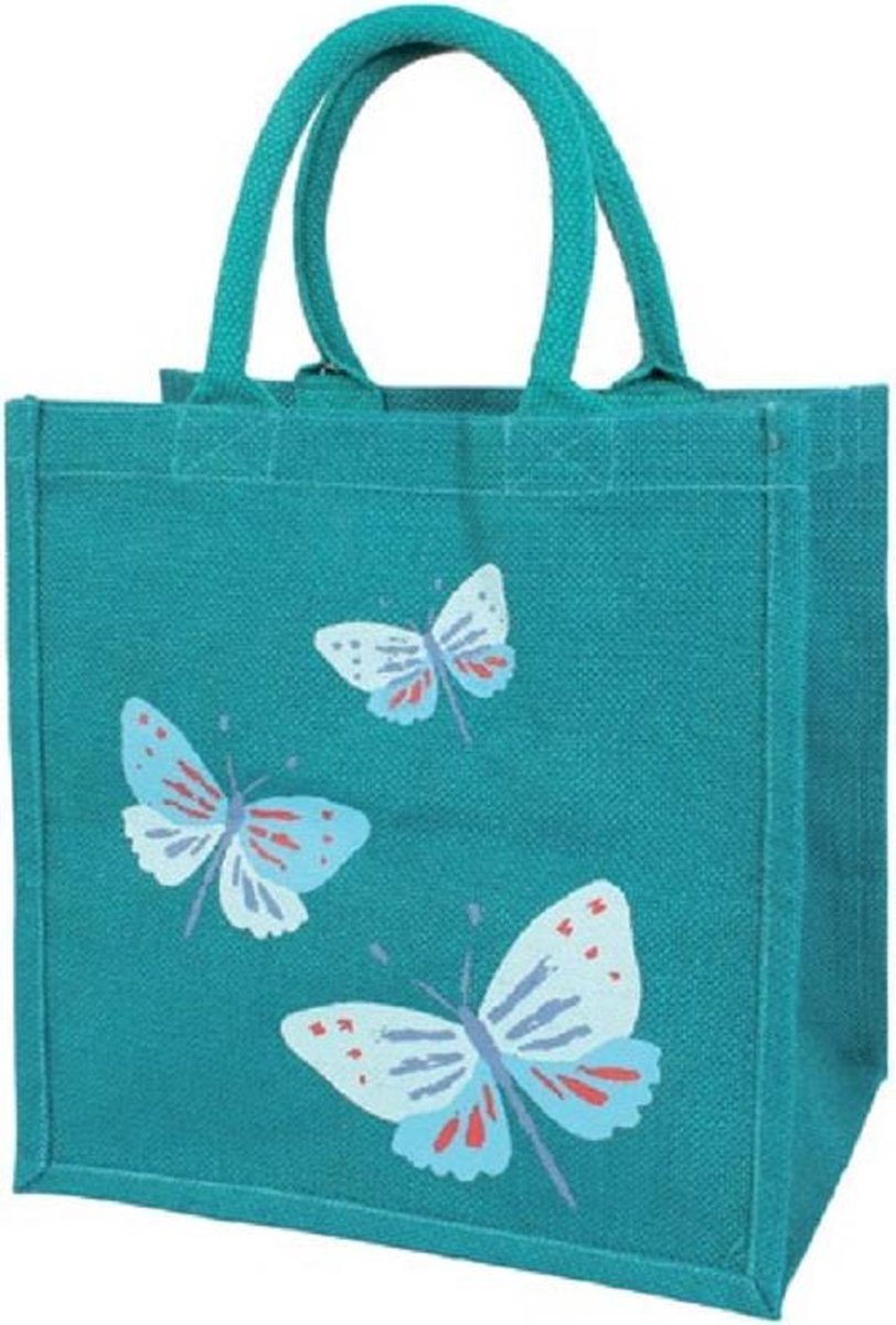 Juten Tas Vlinders