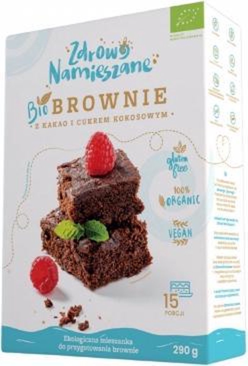 BIO Brownie met kokossuiker en cacao glutenvrij 290g