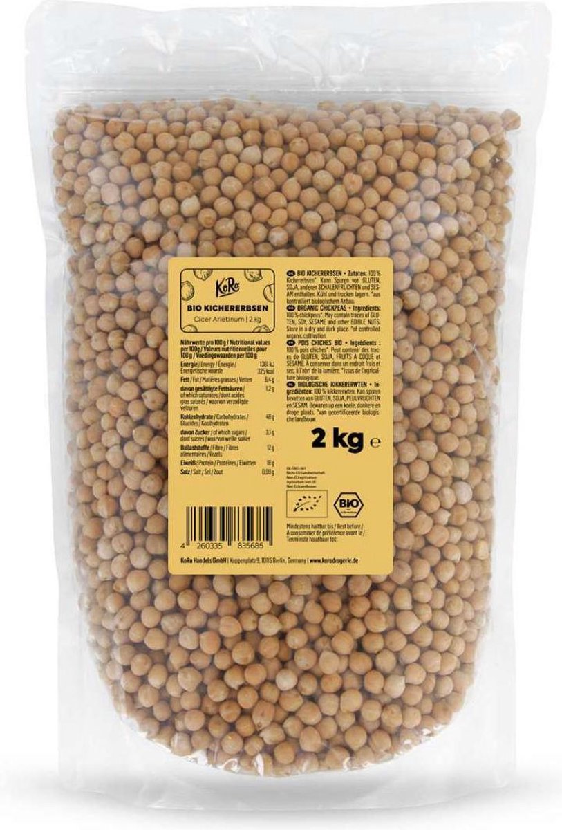 KoRo | Biologische kikkererwten | 2 kg