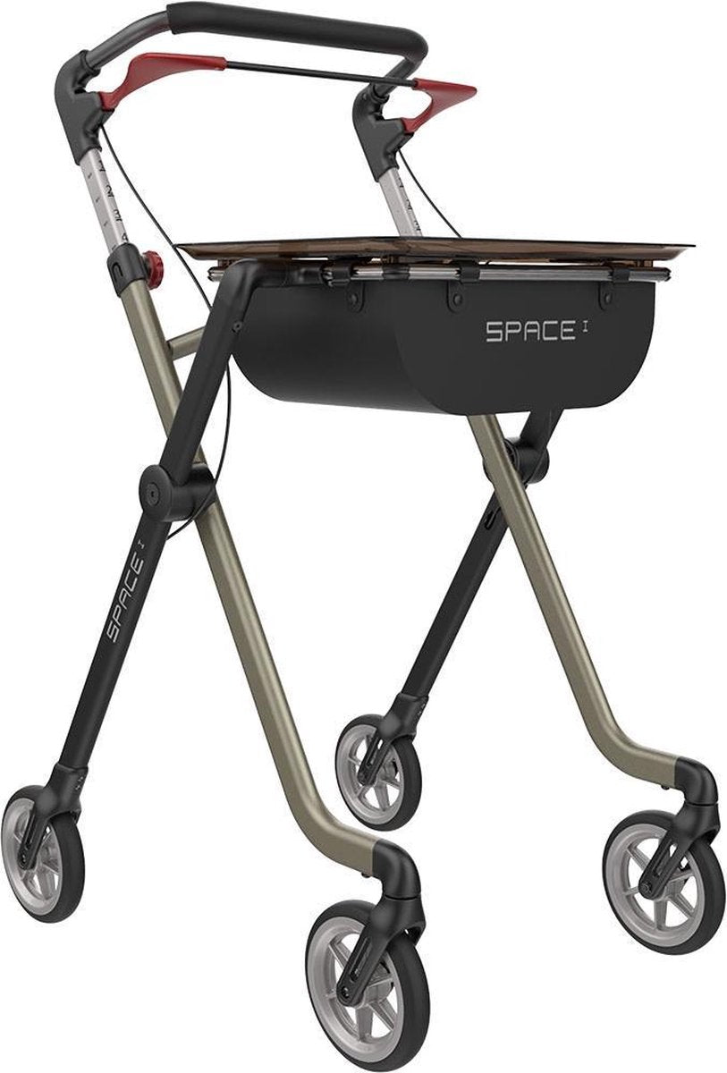 Binnenhuis Rollator Rehasense Space Met Dienblad En Tasje