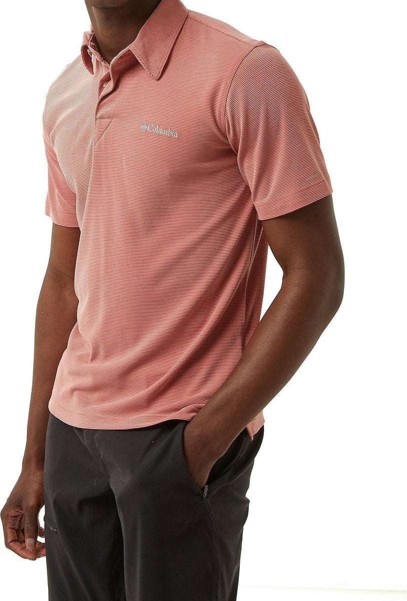 Columbia Sun Ridge Outdoorpolo Rood Heren - Maat S