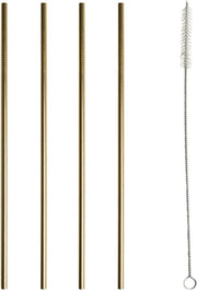 GUSTA - Gusta - Rietjes RVS Goud Set/4