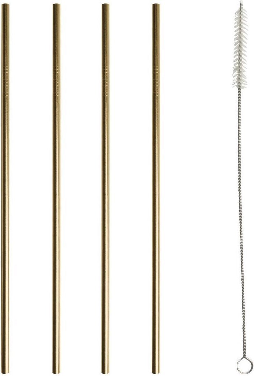GUSTA - Gusta - Rietjes RVS Goud Set/4