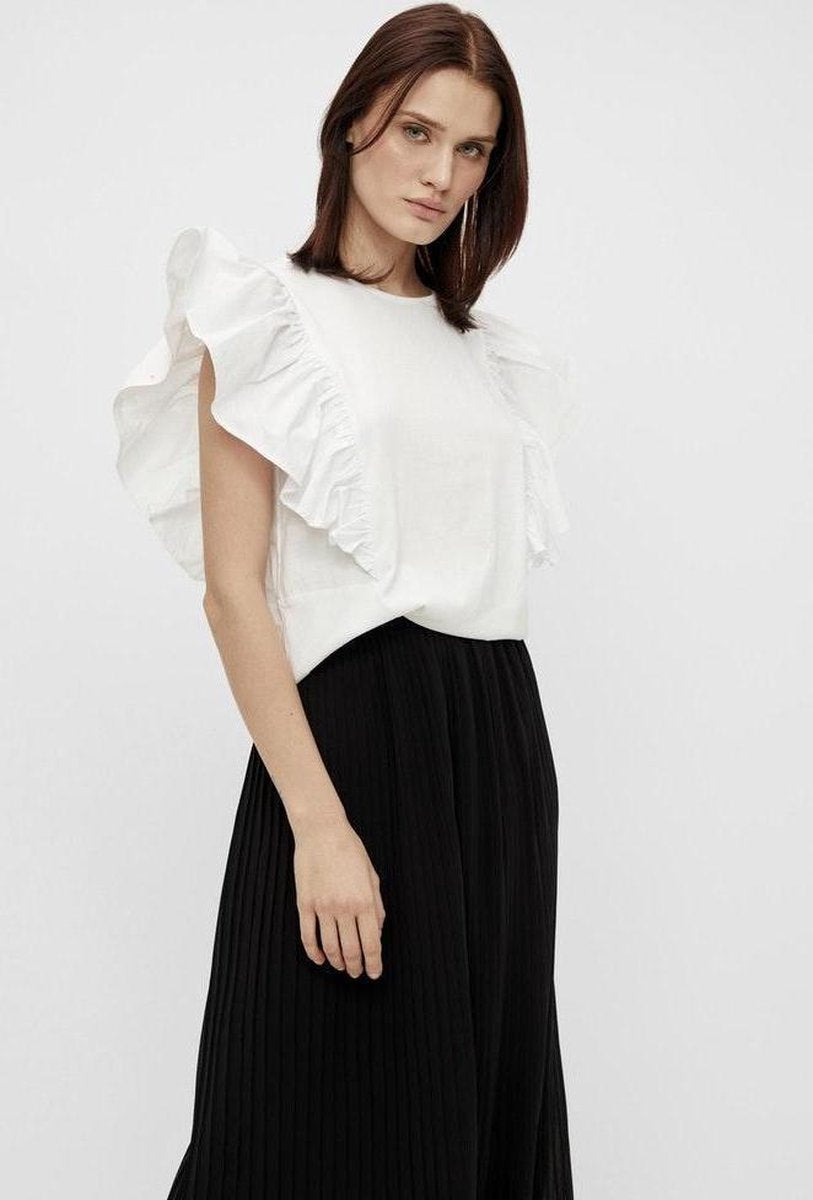 Objella S/s Top 115 .c 23035506 Bright White
