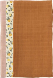 By KlipKlap Petite Hydrofiele Doek 3 pack Licht Roze/ Gele Bloemen / Bruin