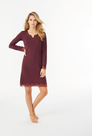 Promise - Burgundy nachthemd - Maat L