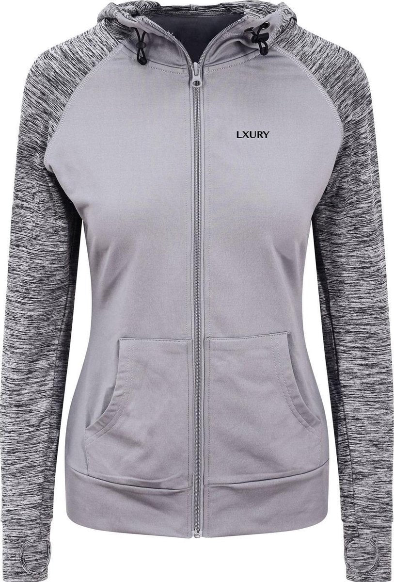 LXURY Dames Cool Sportvest Maat M - Sport Trui - Grijs