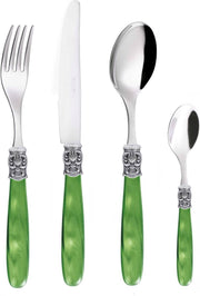 Eme Bestekset Mona Lisa 18/10 49-delig Groen Zilver 12-persoons