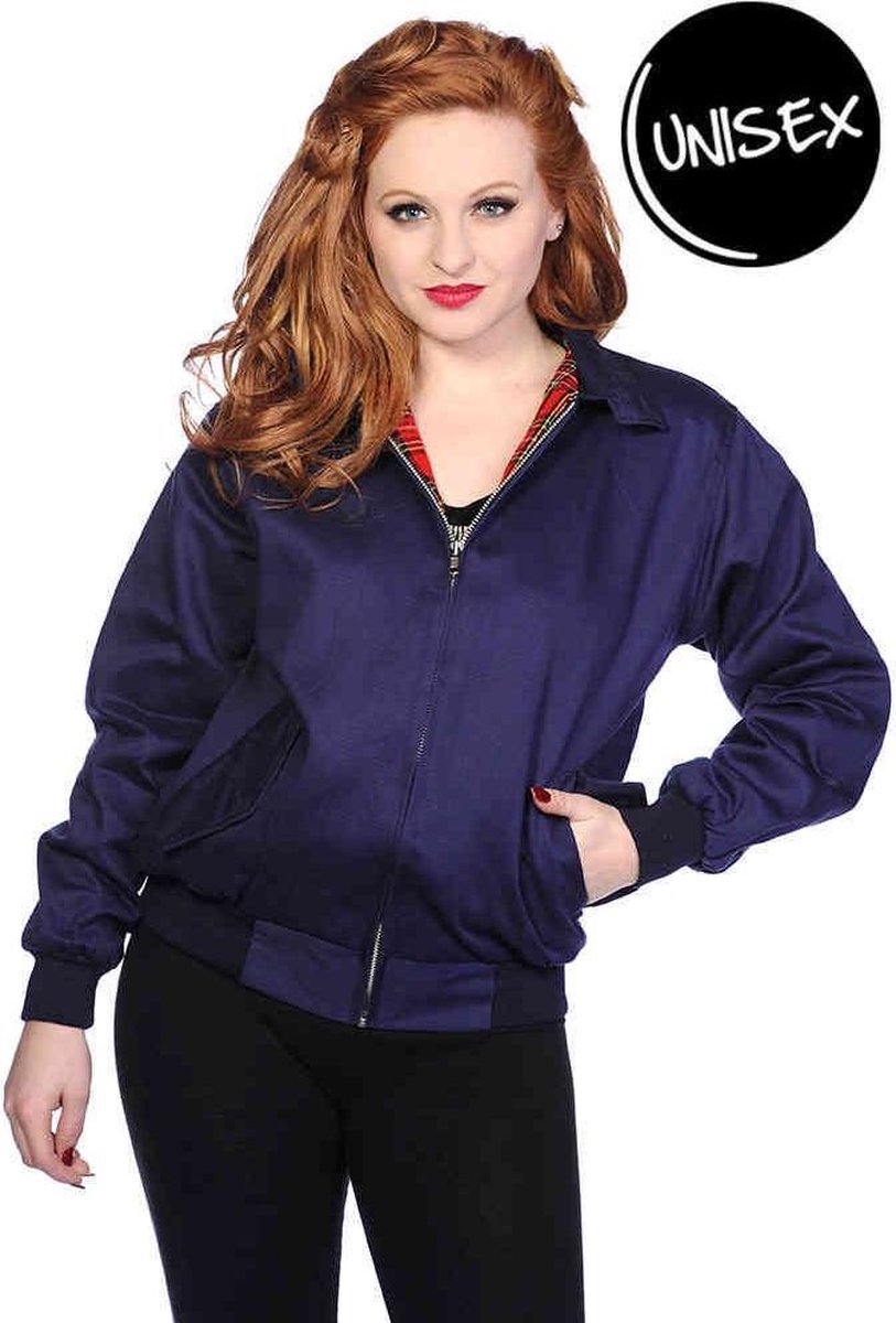 Banned Bomber jacket -L- HARRINGTON Blauw