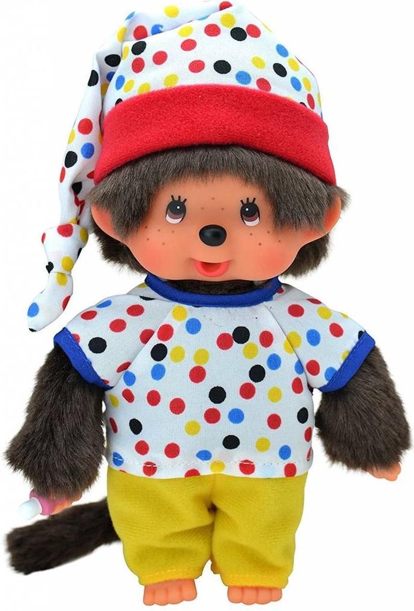 Monchhichi knuffelpop Jongen Gekleurde outfit - 20 cm