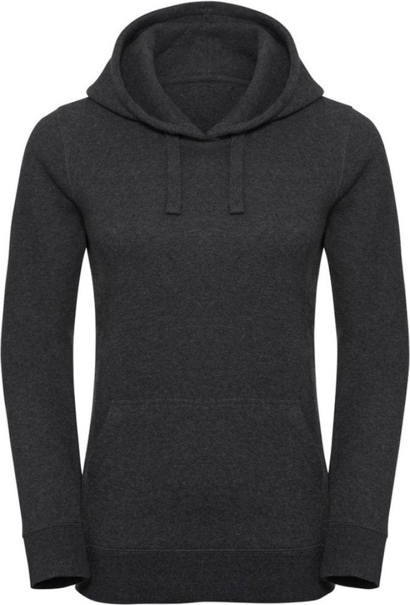 Russell Dames Authentieke Melange Hoodie (Houtskoolmelange)