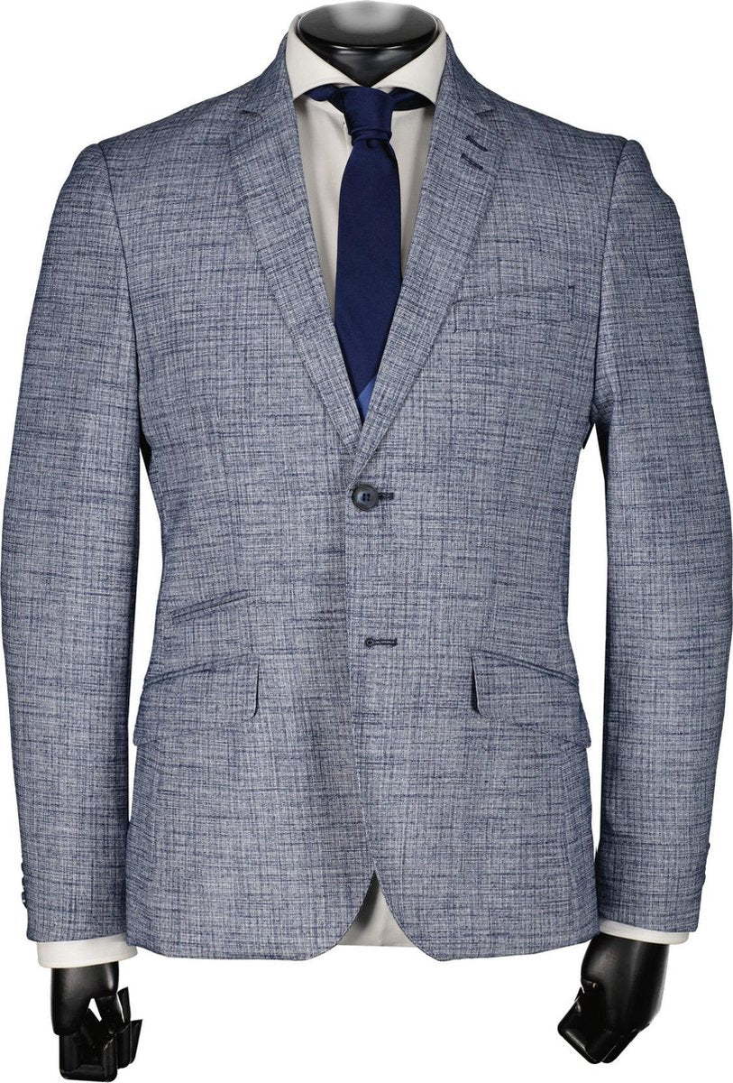 City Line By Nils Kostuum - Slim Fit - Blauw - 46