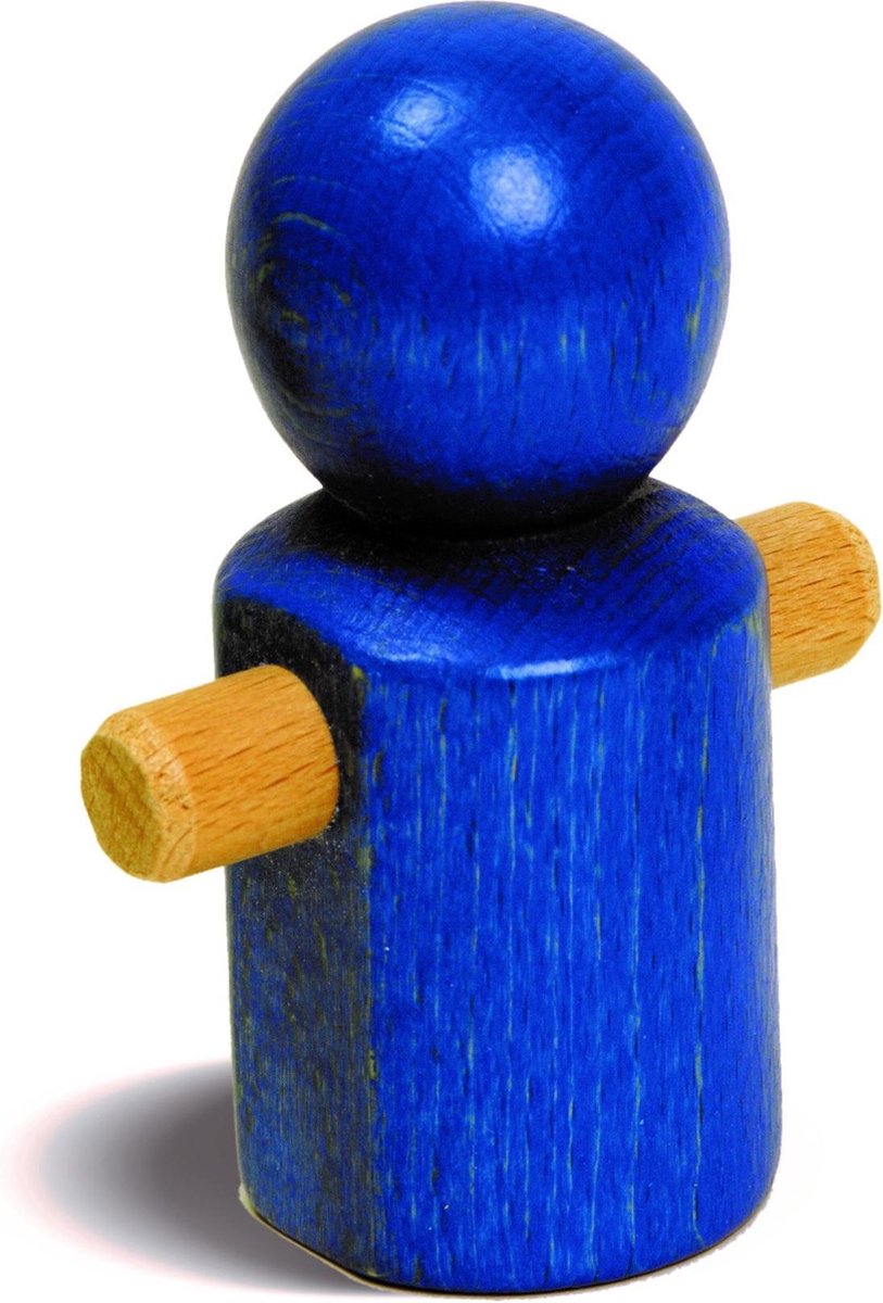 nic houten speelgoed MB Laufmännchen blau