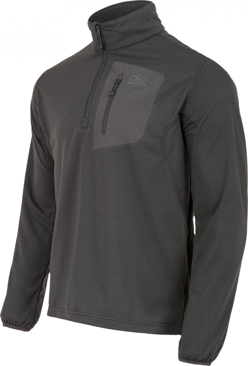 Highlander Outdoorvest Hirta Heren Fleece Donkergrijs Maat S