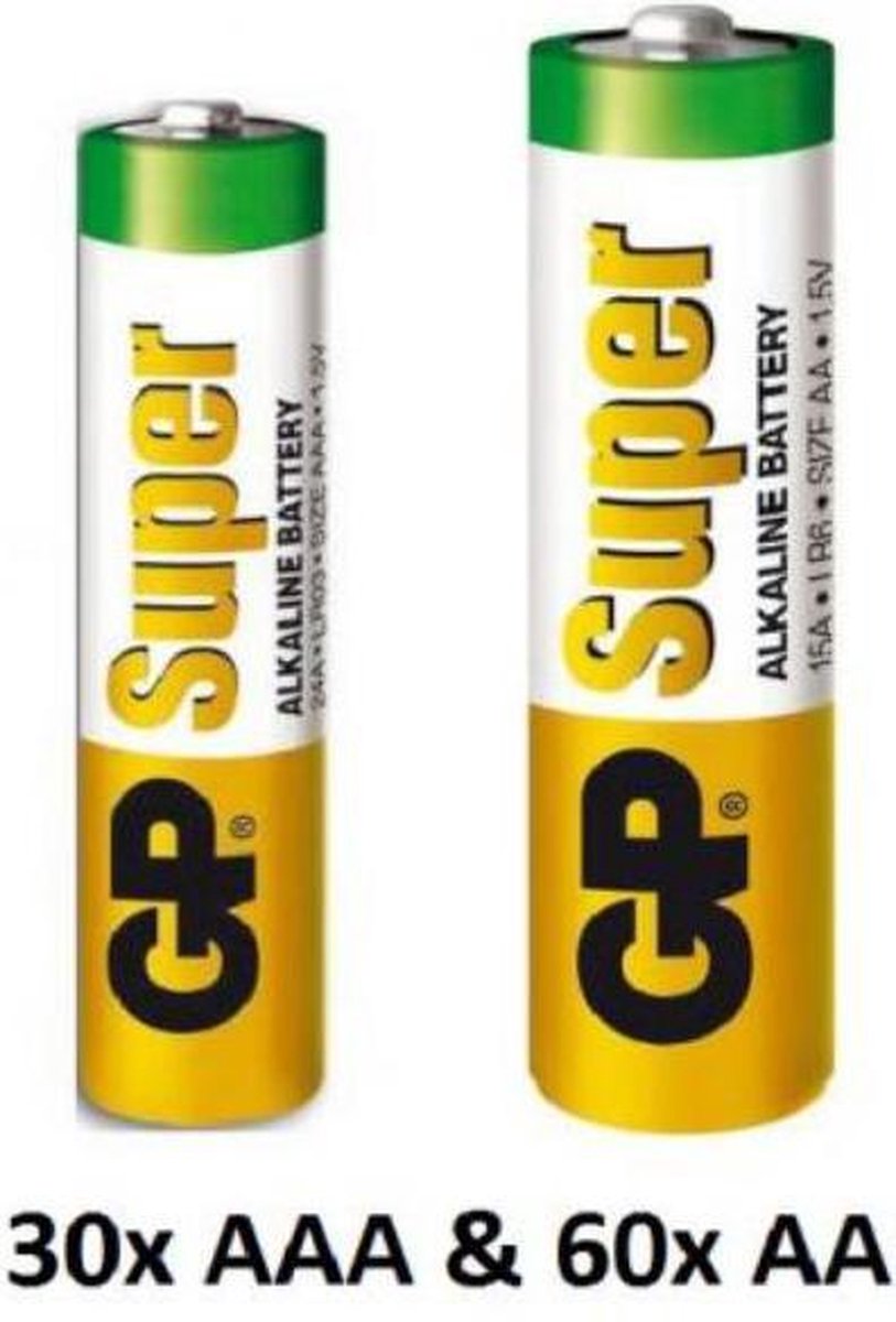 GP Super alkaline 60x AA & 30x AAA