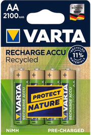 Varta Recycled Oplaadbare AA Batterijen 4 Stuks Goud/Groen