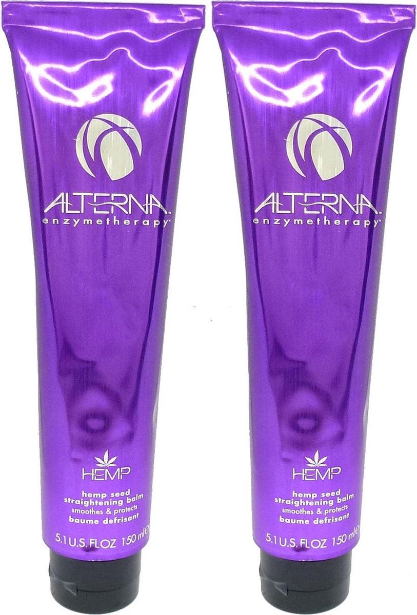 2x Alterna enzymtherapie - Hennepzaad rechtrichtende balsem Hennep haar rechtzetten 150ml