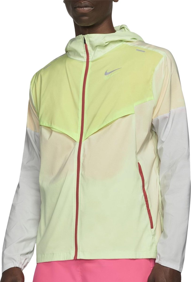 Nike Windrunner Sportjas - Maat XL  - Mannen -  lichtgeel/lichtgroen