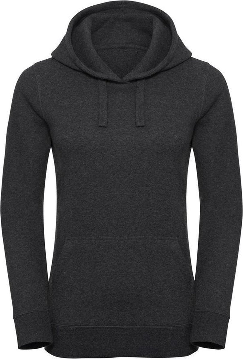 Russell Dames Authentieke Melange Hoodie (Houtskoolmelange)