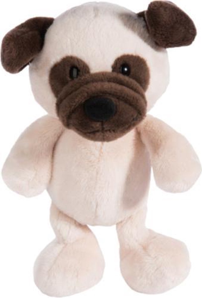 Nici Knuffel Pug Junior 20 X 14 Cm Pluche/polyester Beige/bruin
