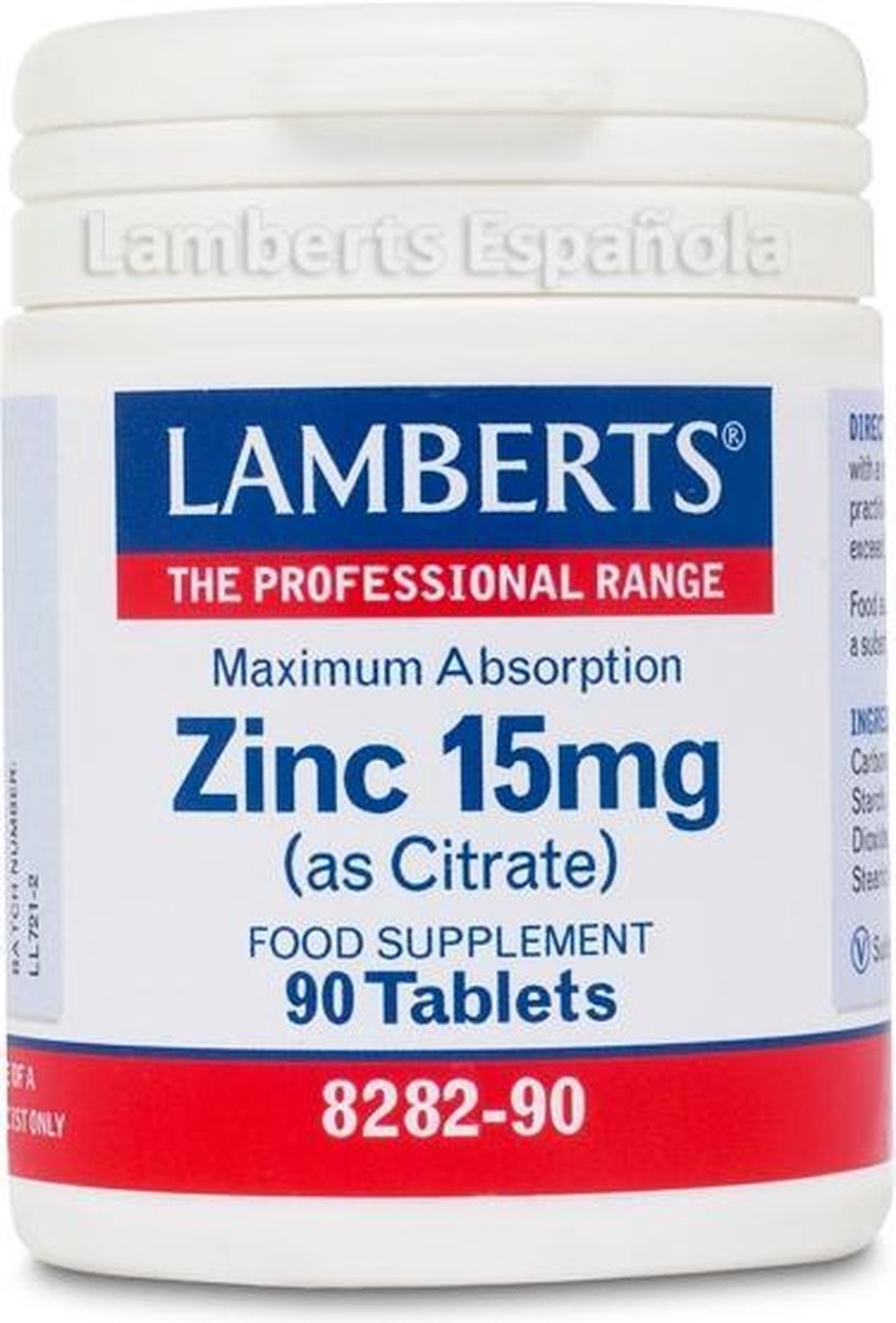 Lamberts Zink Citraat 15mg - 90 Tabletten - Mineralen