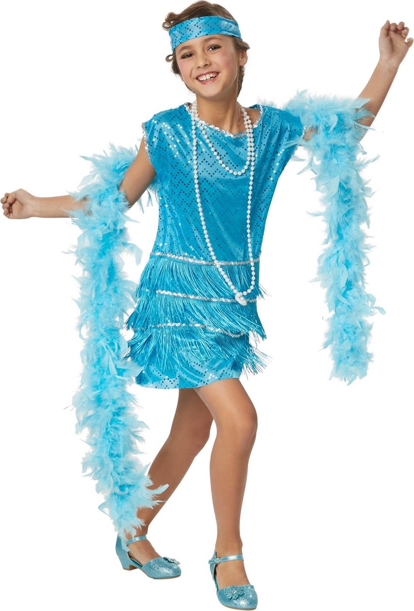 dressforfun - Broadway Girl 128 (7-8y)  - verkleedkleding kostuum halloween verkleden feestkleding carnavalskleding carnaval feestkledij partykleding - 301565