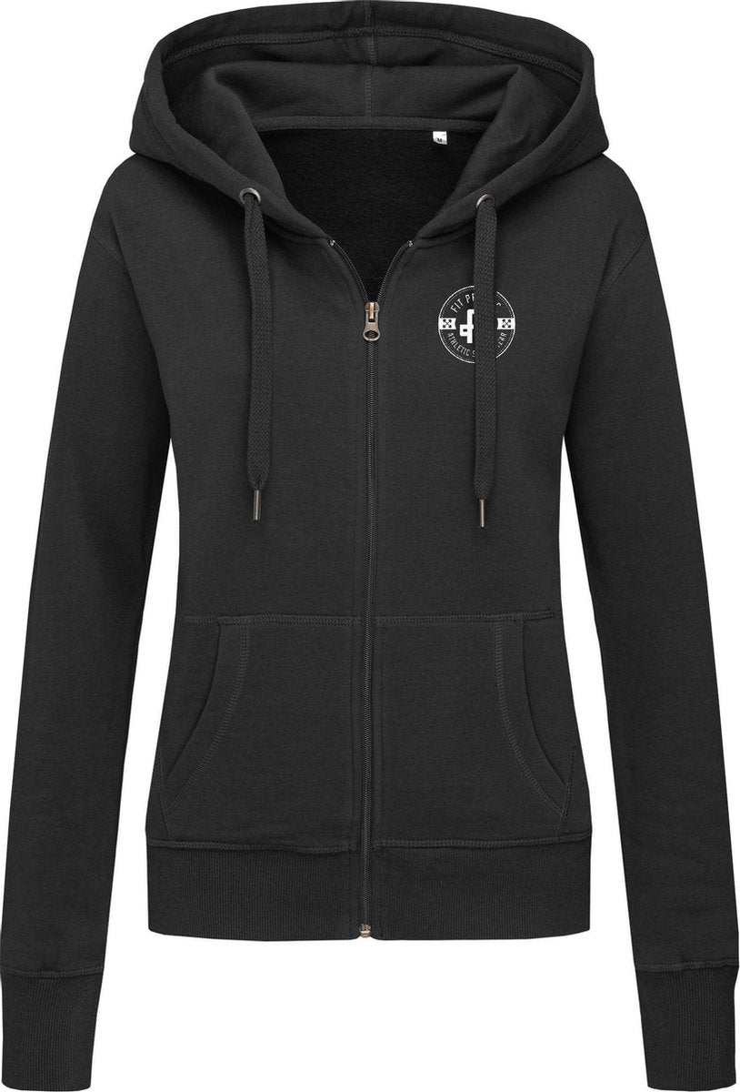 FitProWear Dames Vest - Zwart - Maat L - Vest Katoen - Dames Kleding - Zoodie - Sportkleding - Zip Hoodie - Sportvest - Vest Dames - Hoodie - Sweatvest - Zip-Hoodie - Vest