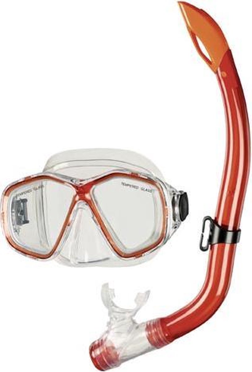 BECO kinder snorkelsetje Bari - rood - 8+