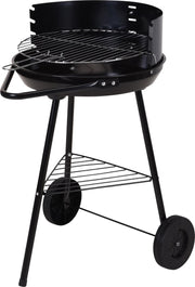 Half open barbecue op wielen rond Ø45cm - Hoogte 70cm